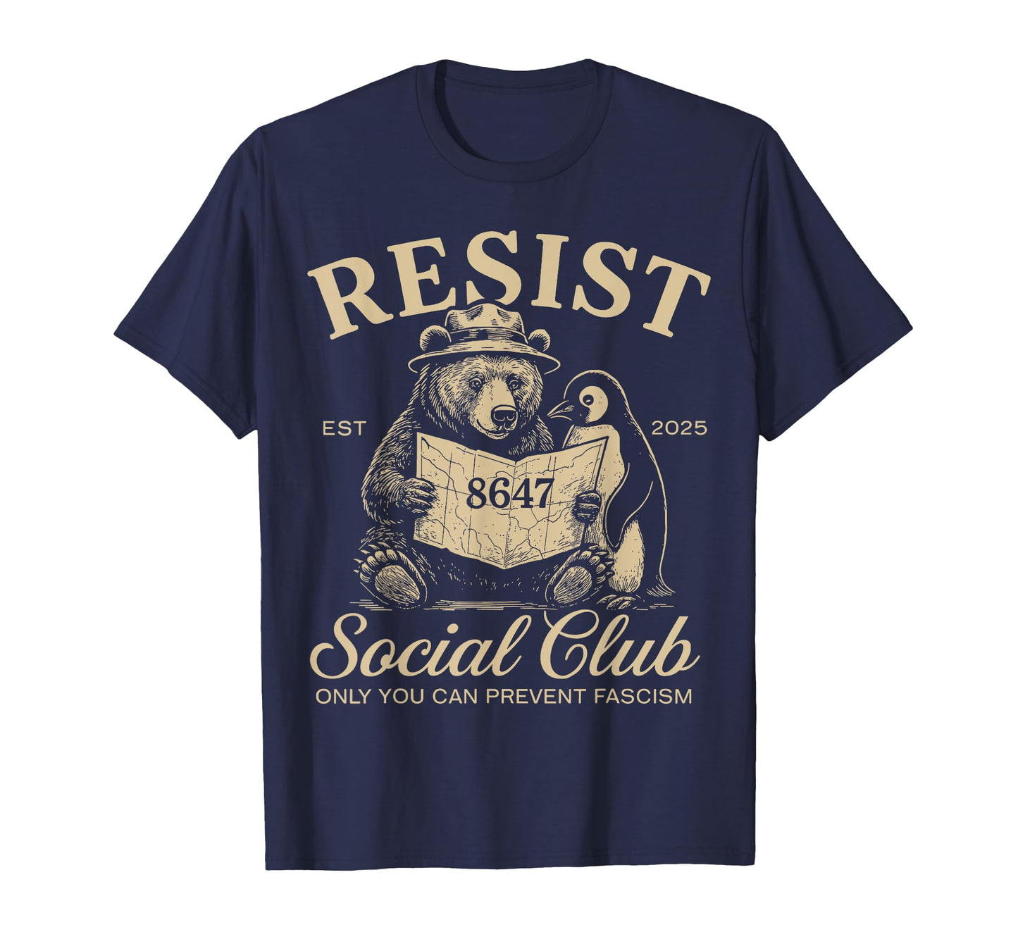 Bears Penguins Resist Social Club Only You Can Prevent T-Shirt
