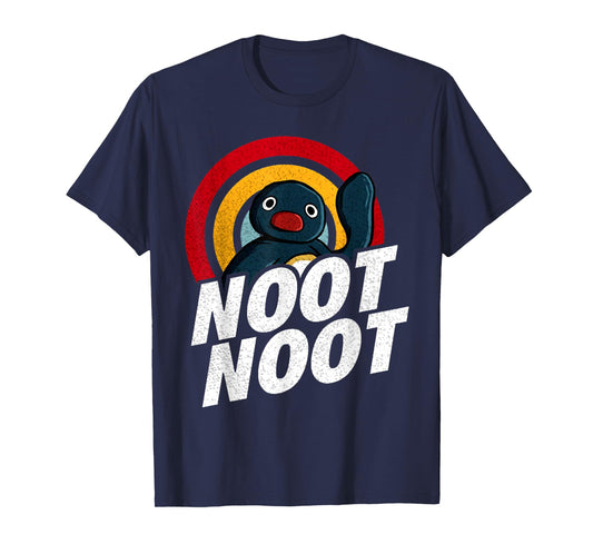Retro Noot Funny Penguin Meme Vintage Rainbow Classic T-Shirt