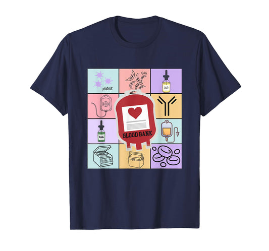 Blood Bank Tech Laboratory Blood Transfusion Blood Banker T-Shirt