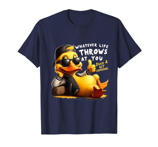 Humor Duck Meme Sarcastic Funny Duck Funny Joke Quote T-Shirt