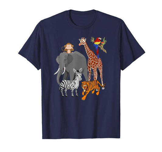 Zoo Animals Shirt Wildlife Birthday Party A Day At The Zoo T-Shirt