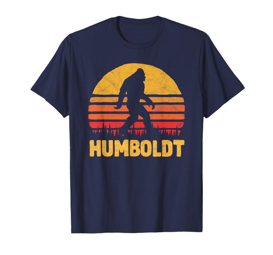 Bigfoot UFO Believer 2001 Tees Humboldt Bigfoot! Vintage Sasquatch & Sun Silhouette T-Shirt
