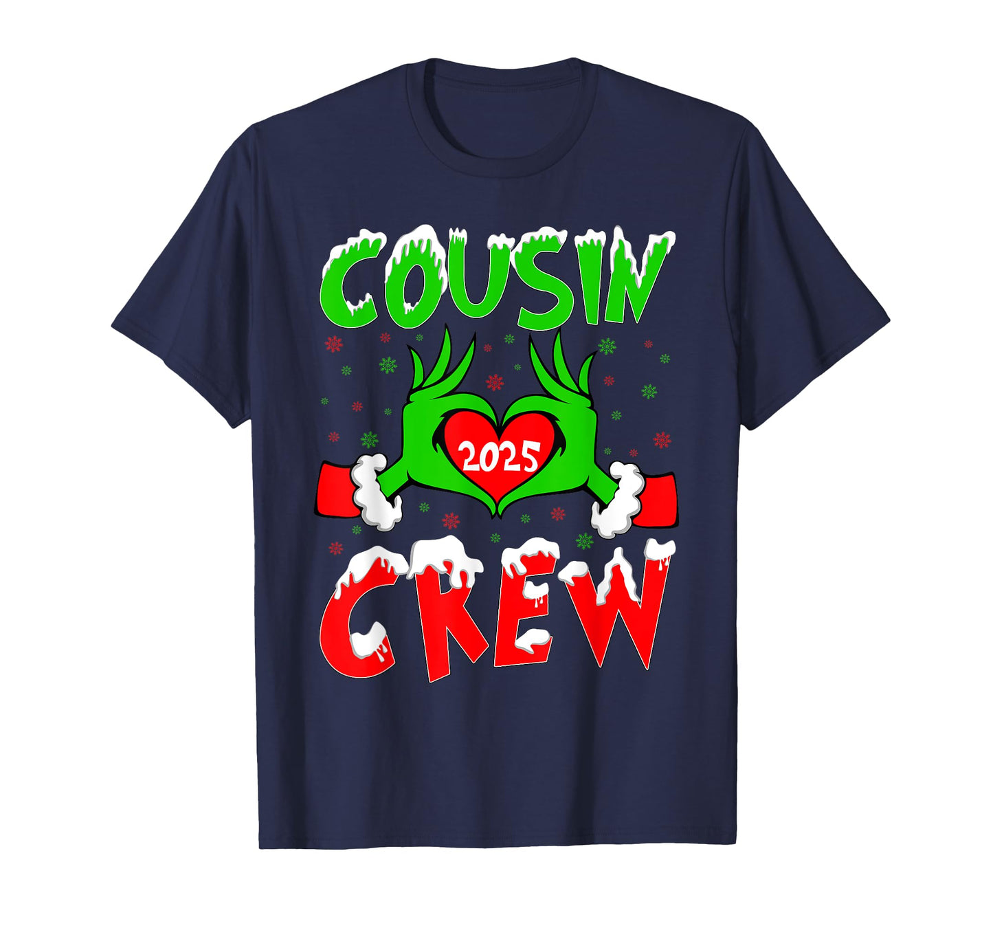 Cousin Crew 2025 Christmas Xmas Santa Family Pajamas Holiday T-Shirt
