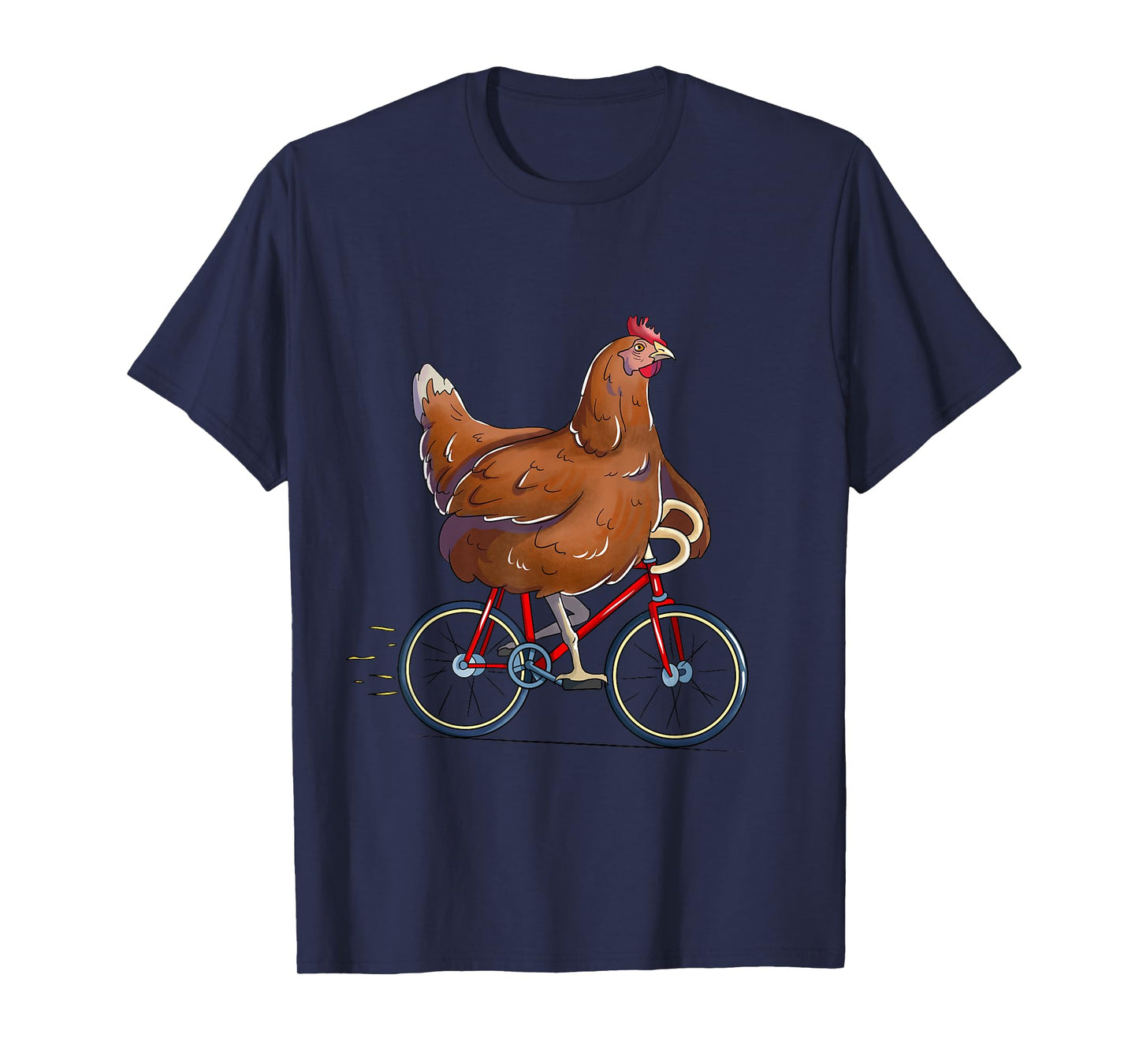 Chicken Riding Bicycle Cute Biker Cyclist T-Shirt