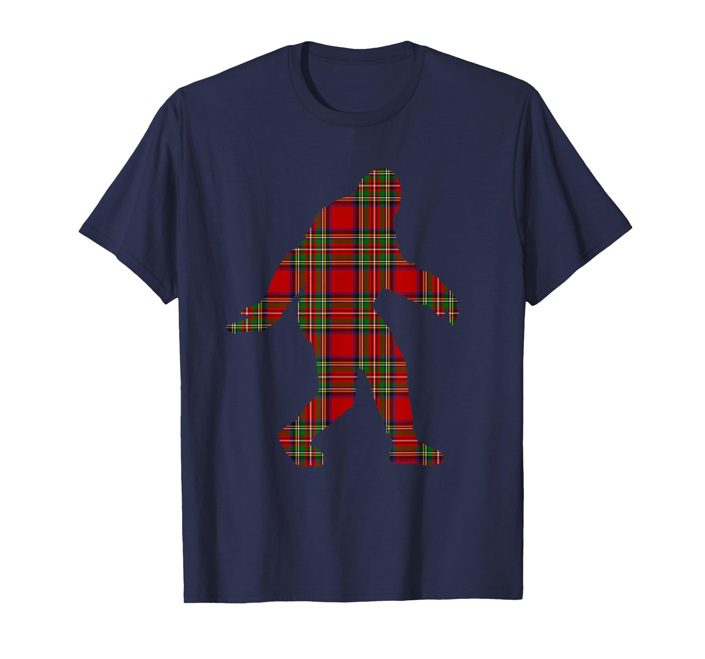 Stewart Plaid Bigfoot Scottish Pride Tartan T-Shirt