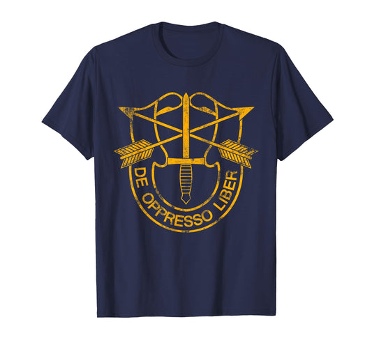US Special Forces Veteran Logo Patriotic - De Oppresso Liber T-Shirt