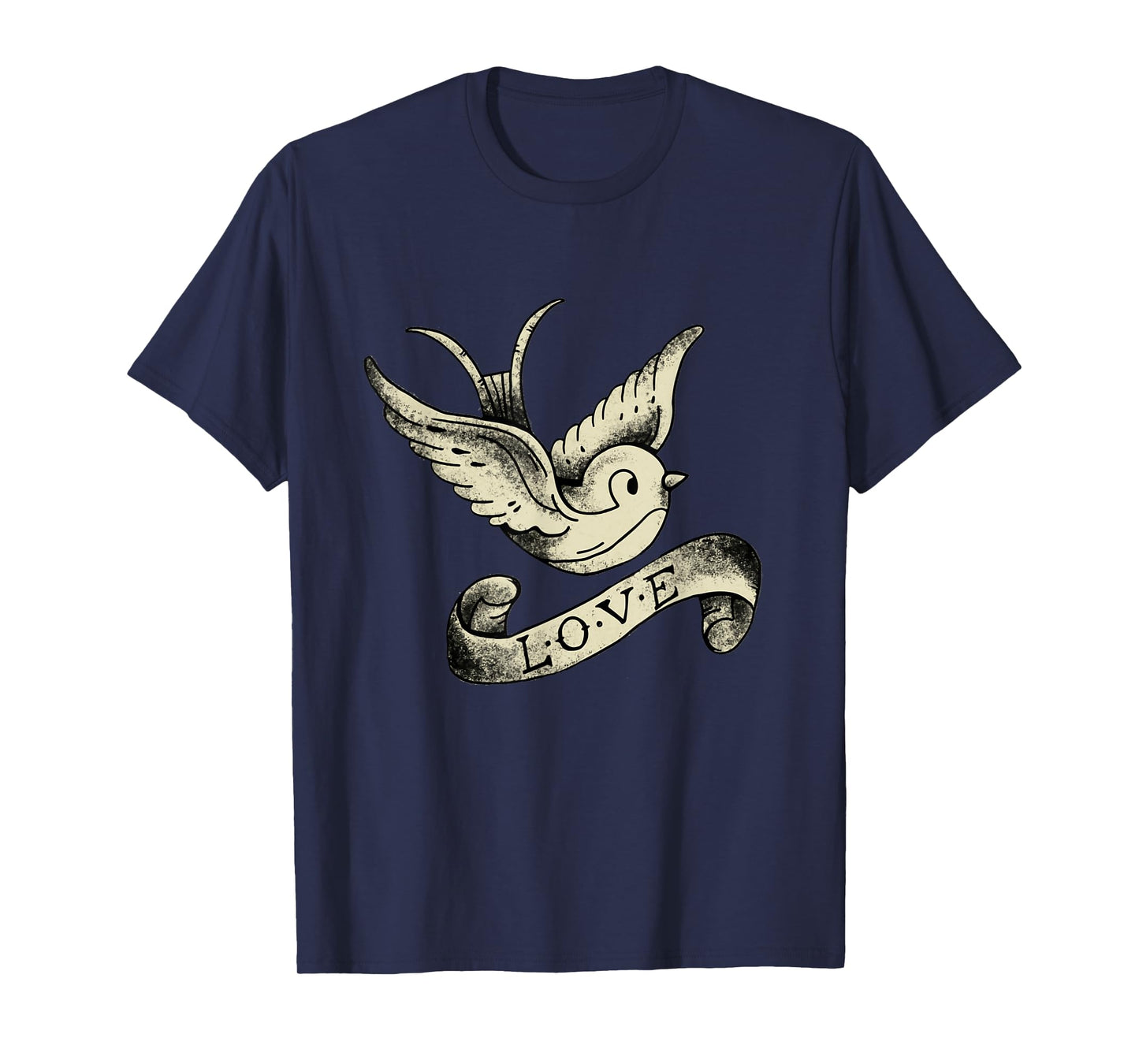 Love Sparrow Vintage Tattoo Design T-Shirt