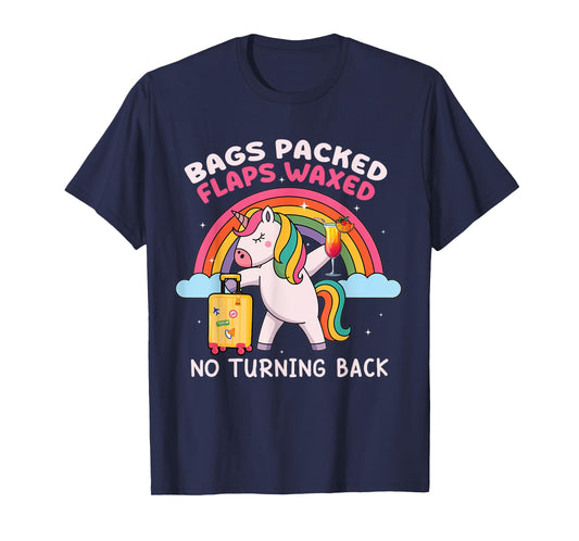 Unicorn Inappropriate Dirty Funny Trip Travel Girls Vacation T-Shirt