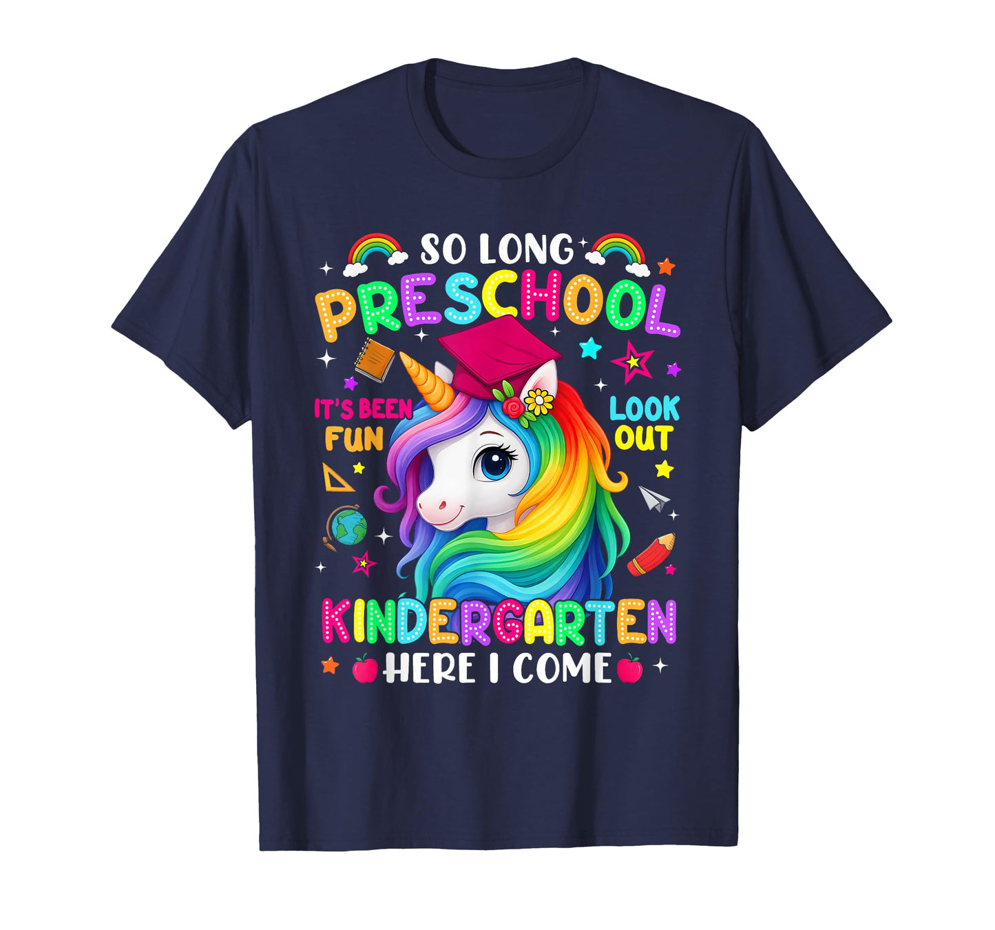 So Long Pre-k Graduate Kindergarten Here I Come Unicorn Kids T-Shirt