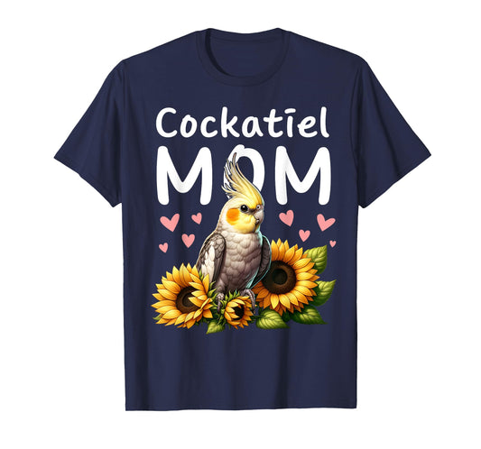 Cockatiel Mom Sunflowers Cockatiel Parrot Bird Lover Women T-Shirt
