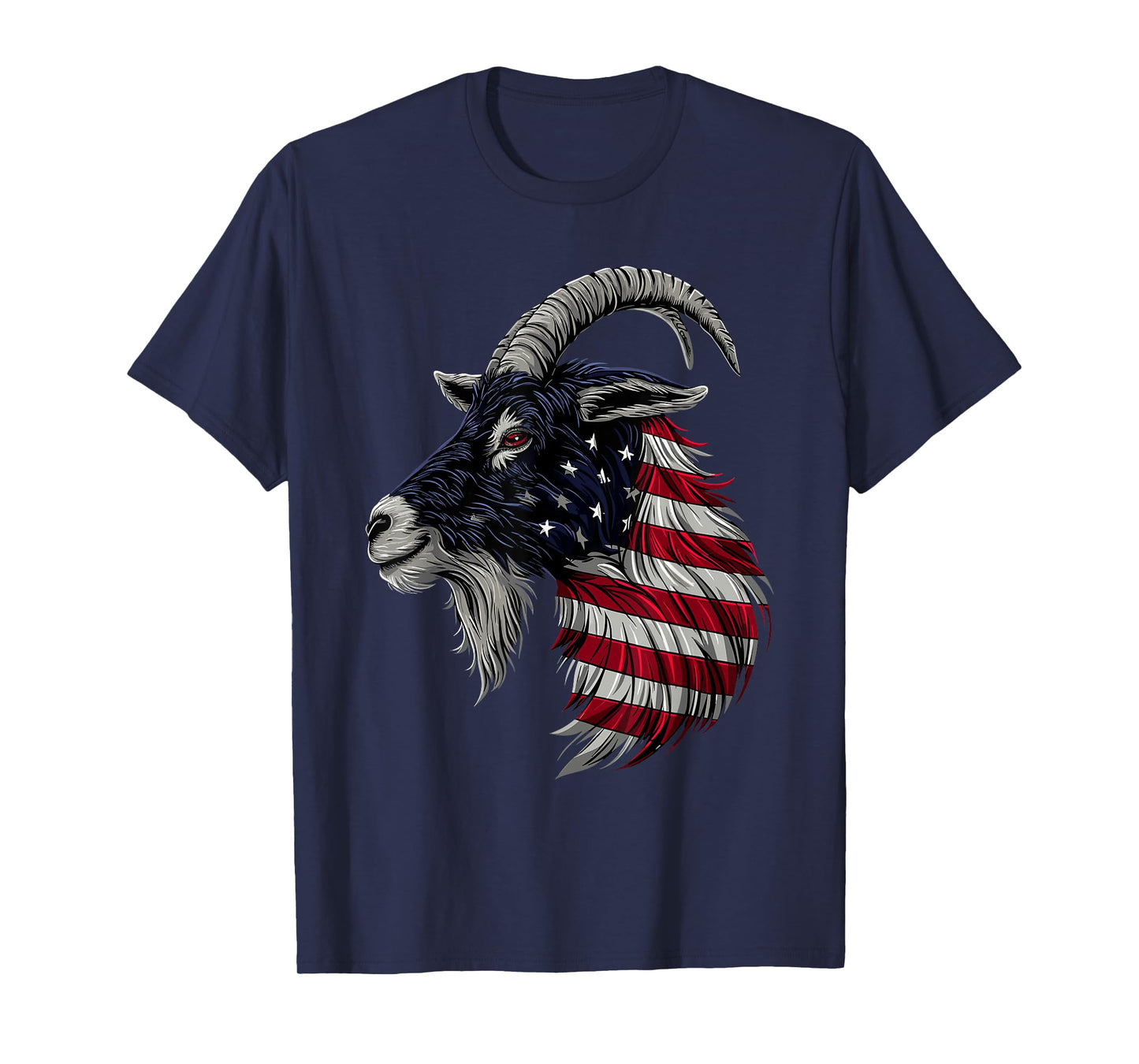 Goat Farm Patriotic Farmer 4th Of July USA American Flag T-Shirt for Women Men