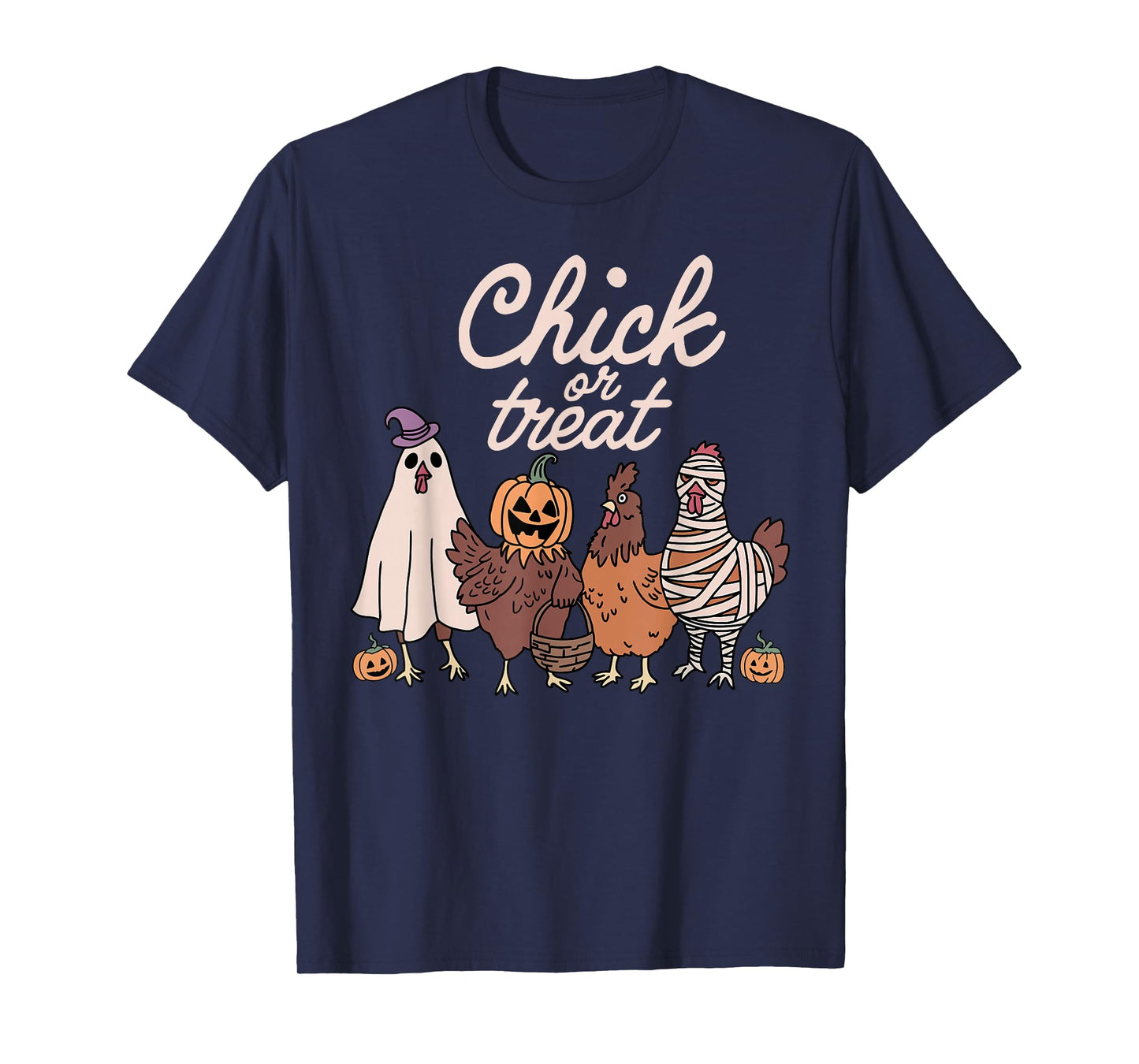 Chick Or Treat Spooky Season Halloween Chickens Ghost Mummy T-Shirt