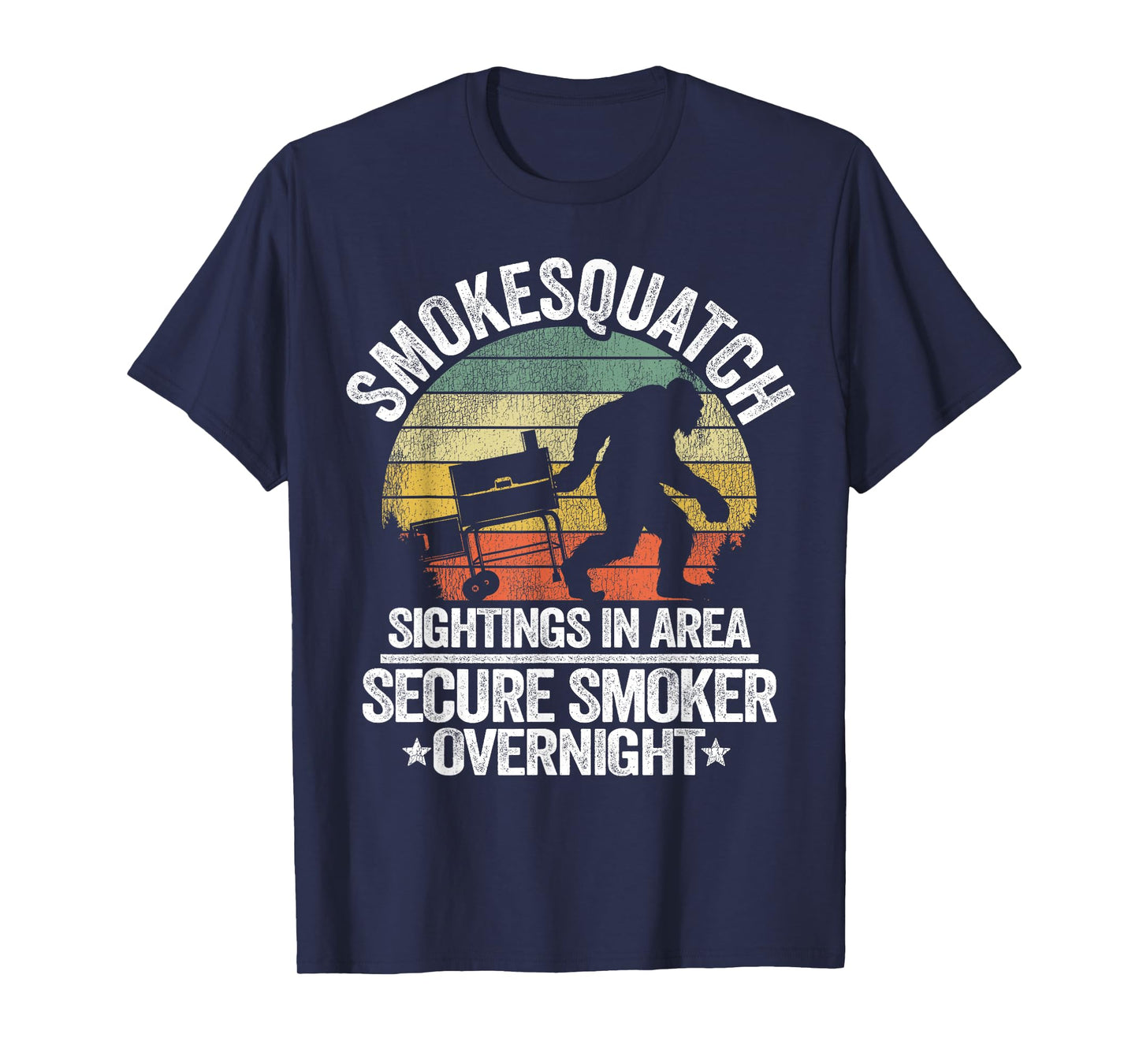 Smokesquatch Sasquatch Smoking Meat Grill Funny Bigfoot T-Shirt