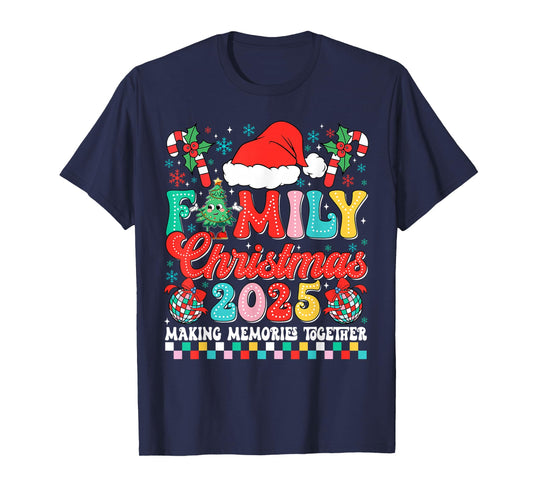 Family Christmas 2025 Pajamas Outfit Matching Xmas T-Shirt