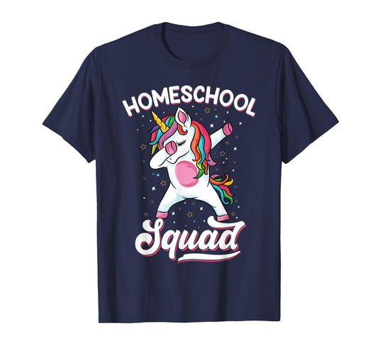 Magical cute Dabbing unicorn First Day Of School Homeschool T-Shirt