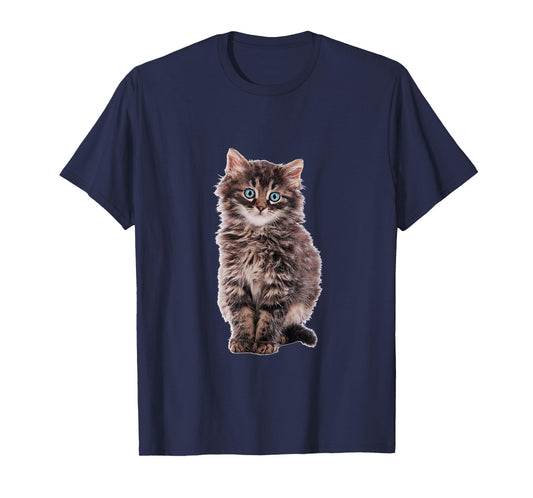 Adorable fluffy Maine Coon brown tabby kitten