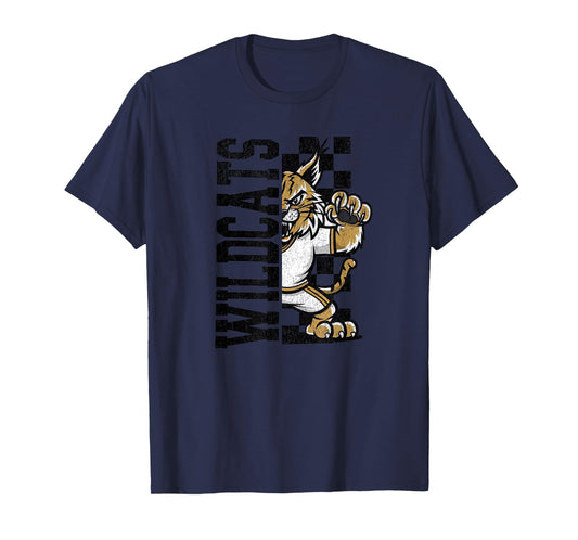 Wildcats Spirit High School Mascot Sports Team T-Shirt