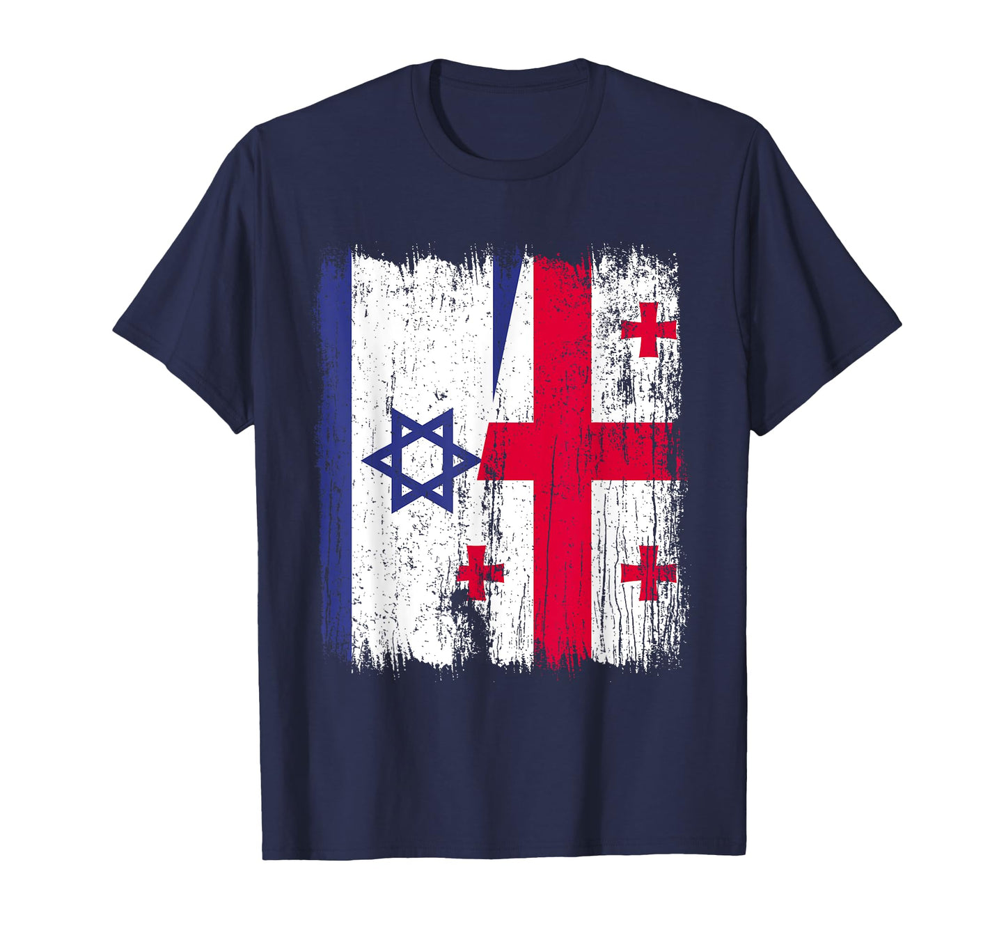 Israel Georgia Half Flag Israeli Georgian Roots T-Shirt