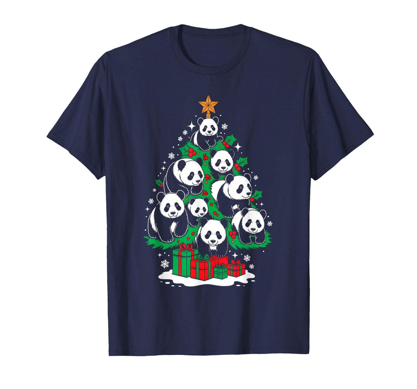 Panda Tree Christmas Panda Lover Xmas Squad Men Women Kids T-Shirt