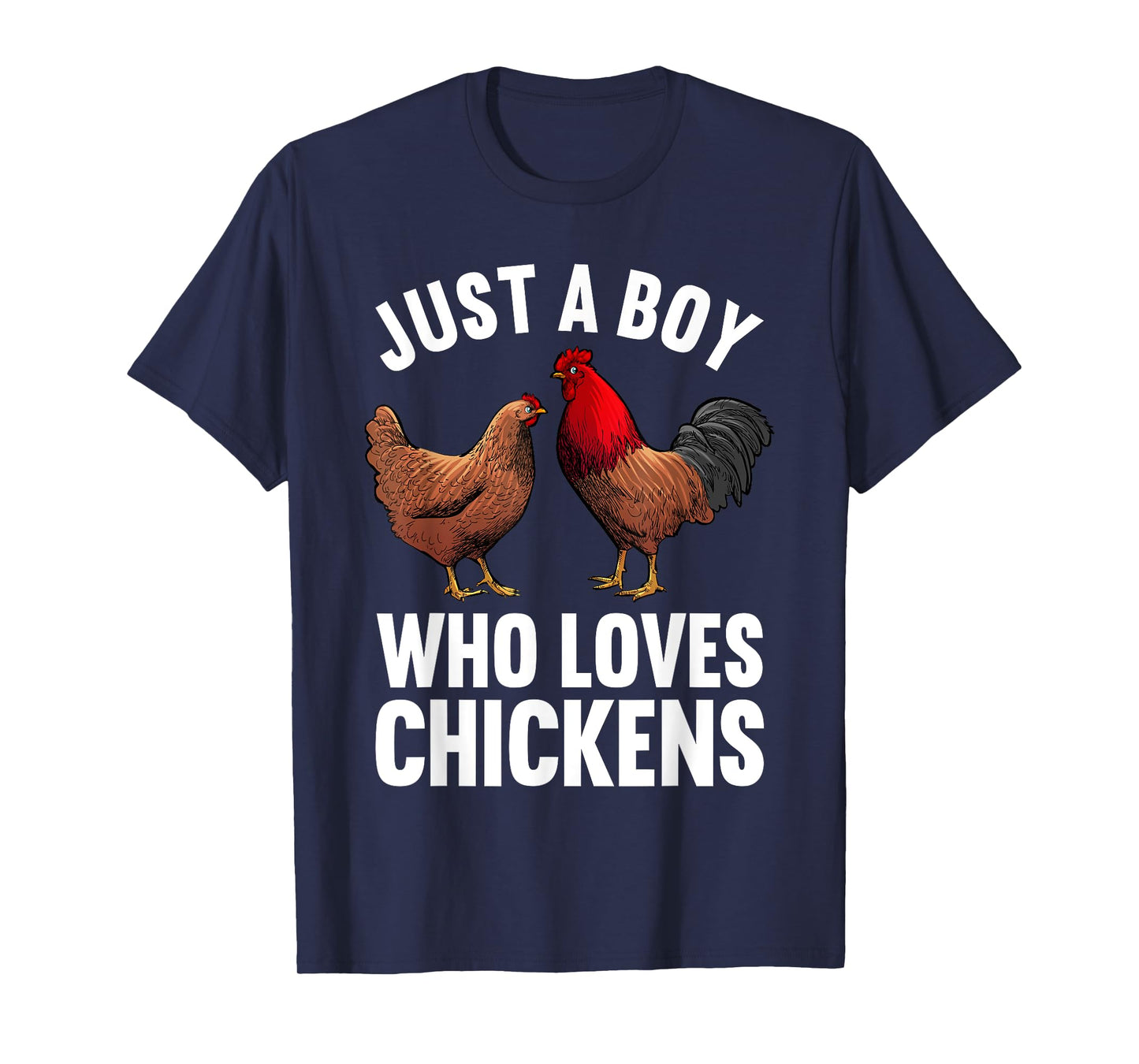 Funny Chicken Art For Men Boys Farm Animal Chicken Farmer T-Shirt