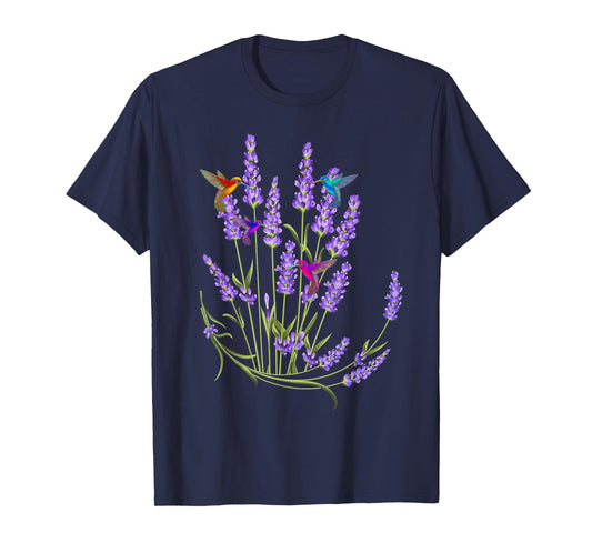 Hummingbird Playing With Flowers Funny Humming Bird Lovers T-Shirt