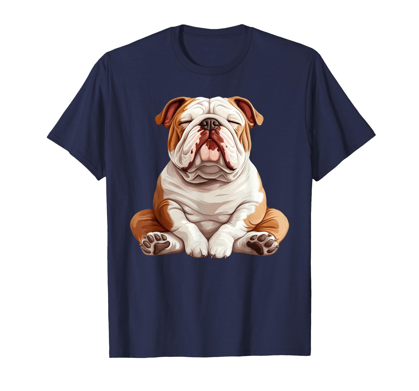 English Bulldog Dog Meditation Yoga T-Shirt