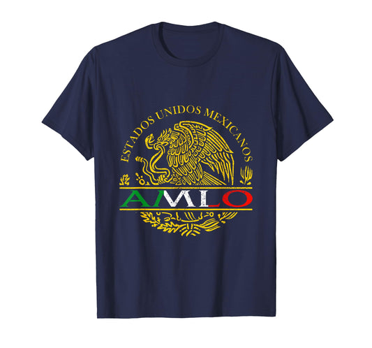 AMLO Aguila Dorada Mexicana Tricolor Mexican Eagle T-Shirt