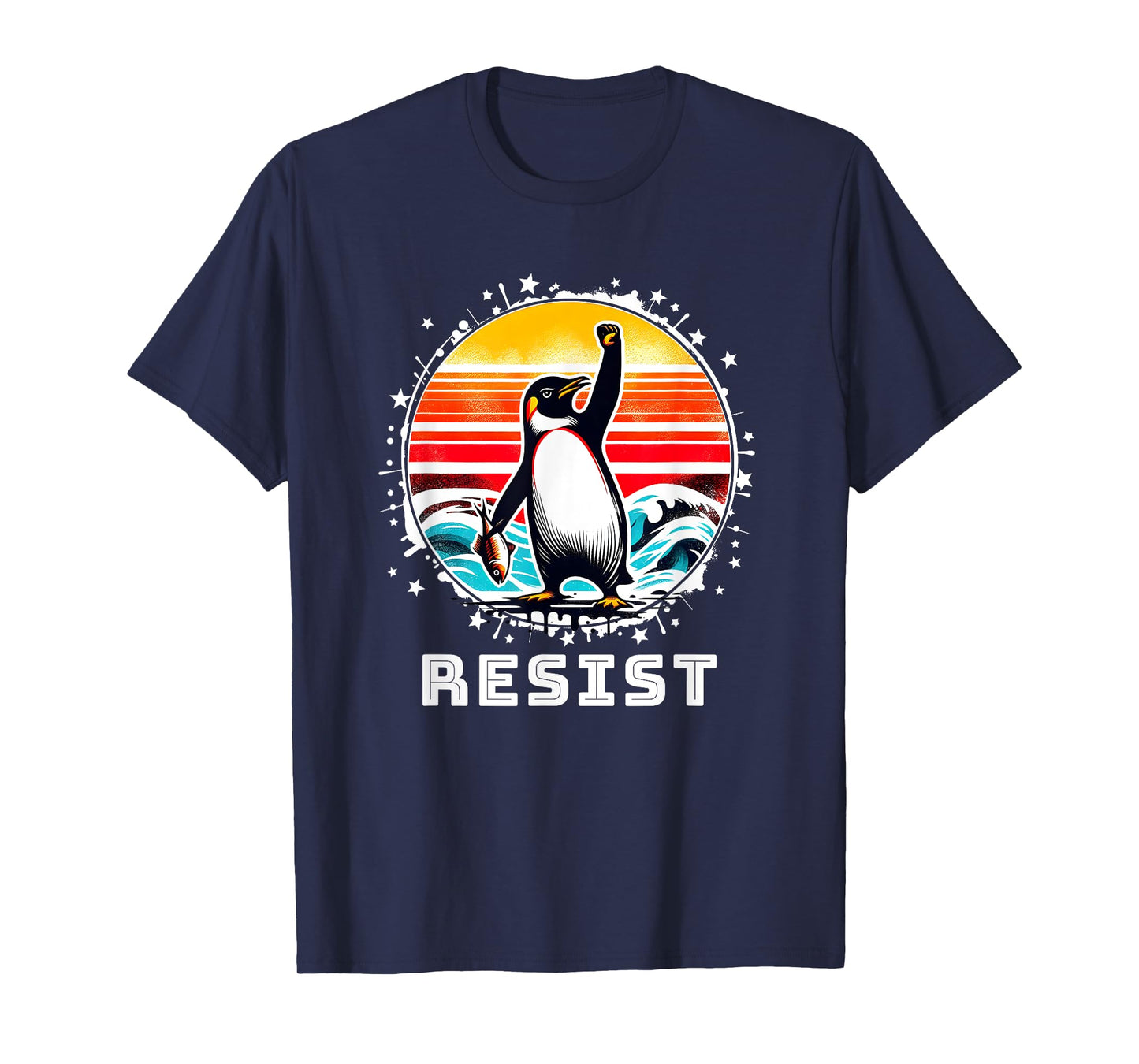 Funny Penguin Resist Penguins Protest Against Tariffs T-Shirt