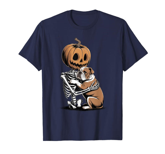 Halloween Skeleton English Bulldog Bulldogs T-Shirt