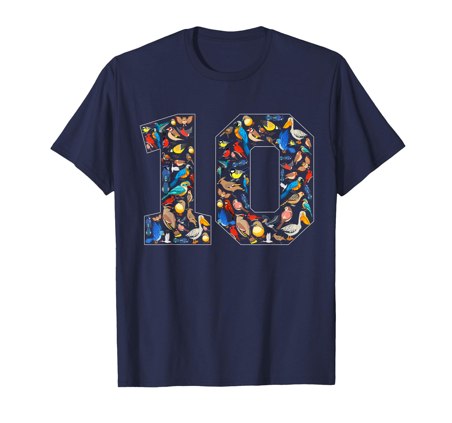 10th Birthday Birds Theme 10 Year Old Bird Lover Birthday T-Shirt
