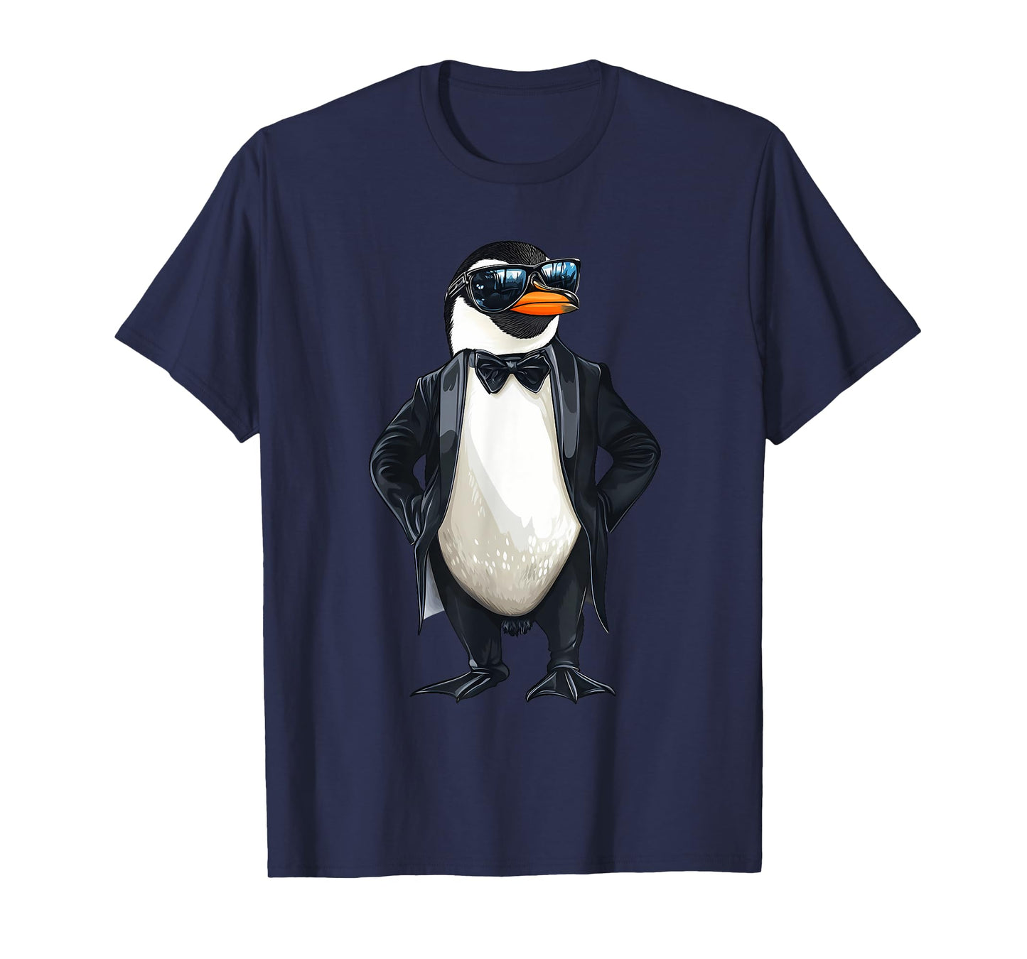 Funny Penguin Tuxedo Graphic T-Shirt