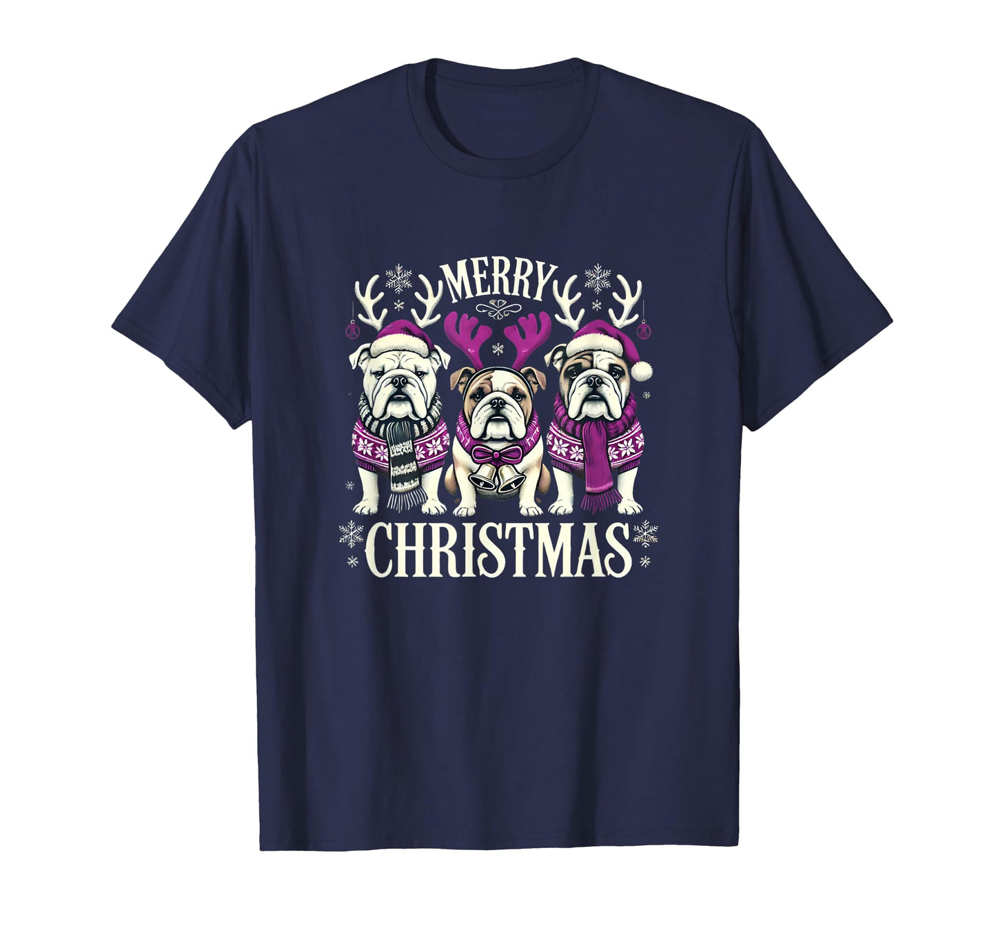 Christmas English Bulldog Mom English Bulldog Christmas T-Shirt for Men Women Girls Kids