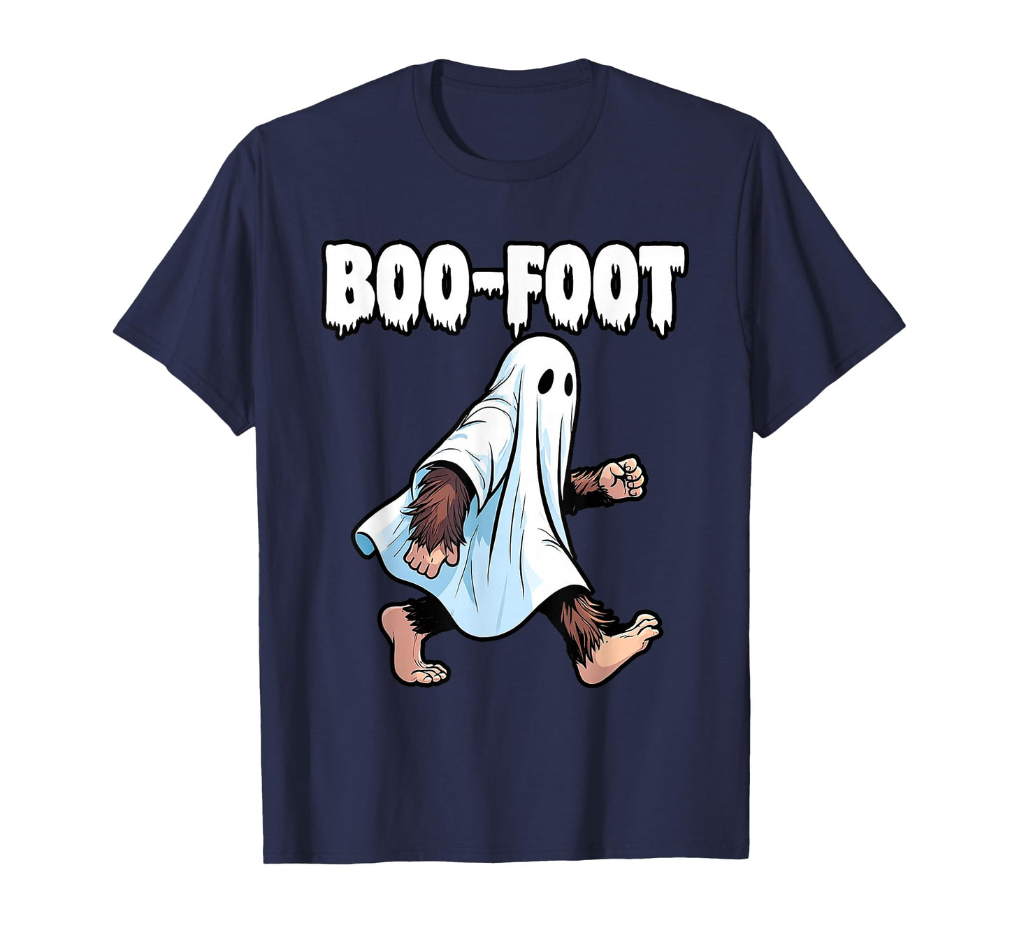 Bigfoot Ghost Costume Halloween Boo-Foot Sasquatch Spooky T-Shirt