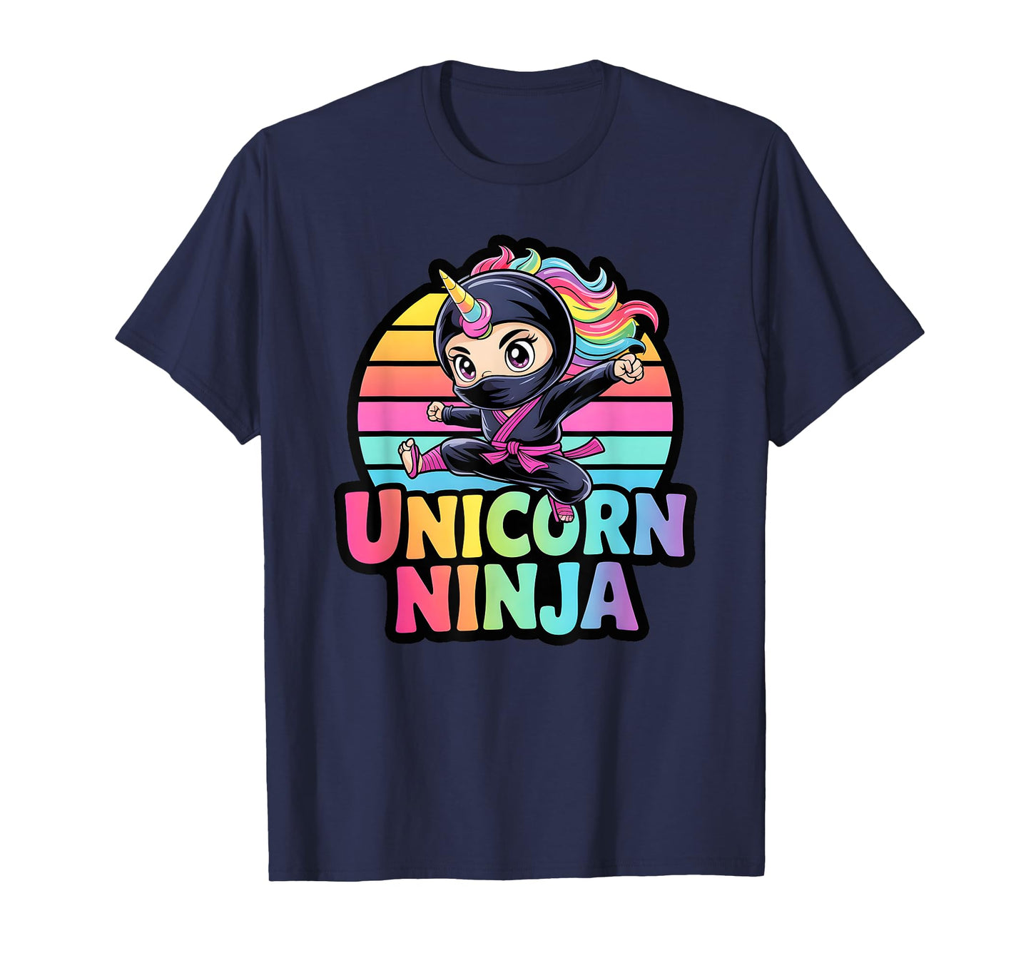 Kawaii UNICORN NINJA Birthday Cute I Like Fancy Dress Squad T-Shirt
