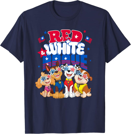 PAW Patrol Red, White & Brave 4th Of July T-Shirt
