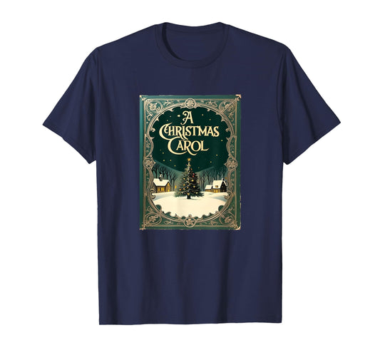 Famous X-Mas T-Shirt: A Christmas Carol by Charles Dickens - Unisex Adult Black Short Sleeve Crew Neck Classic T-Shirt - Holiday, Christmas, Storytelling, Readers, Families