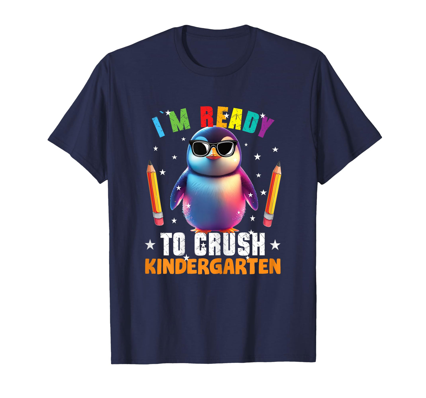 Crush Kindergarten funny Penguin Back to School Girls Gift T-Shirt