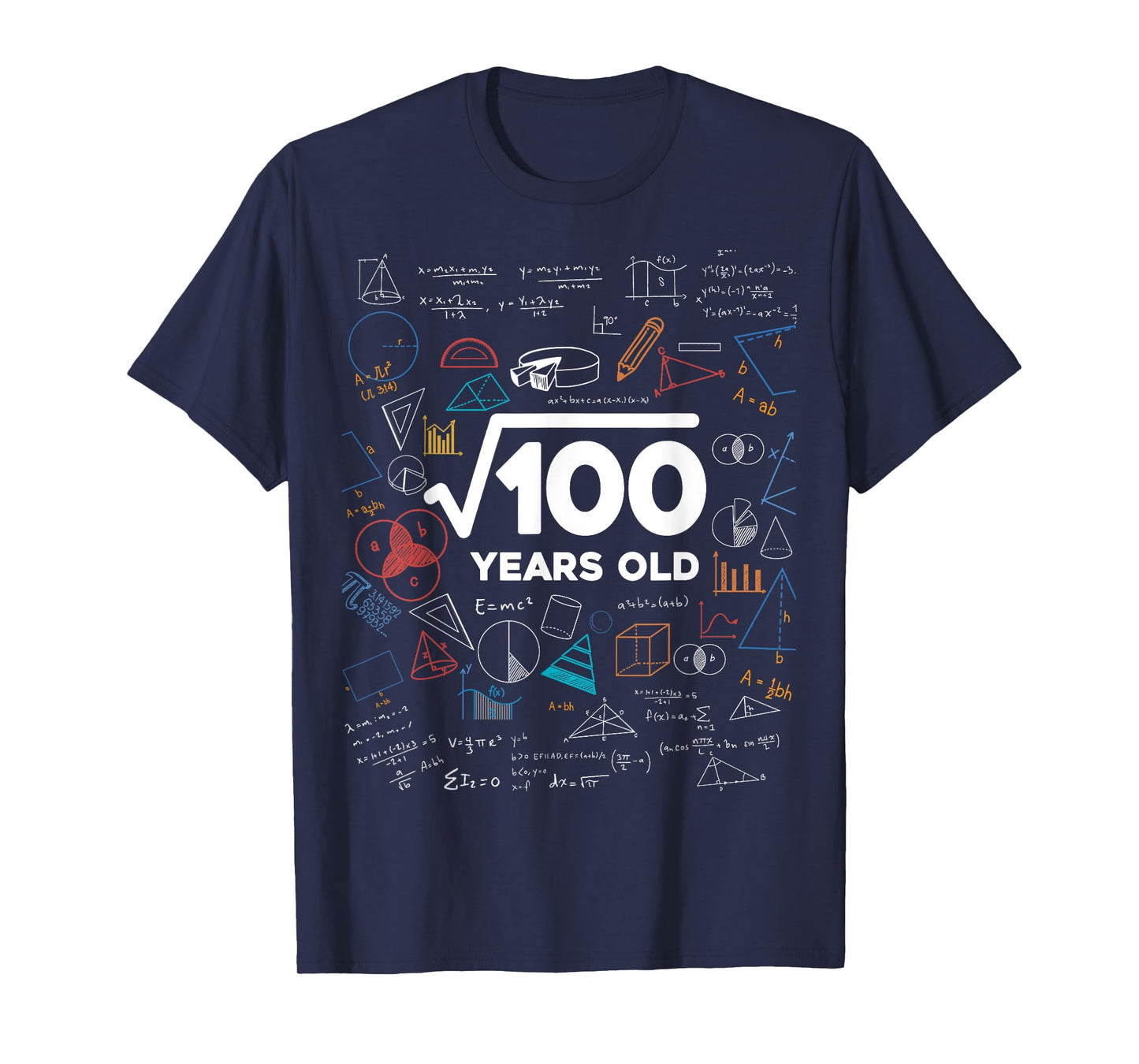 Square Root Of 100 10th Birthday Math Lover 10 Year Old Bday T-Shirt