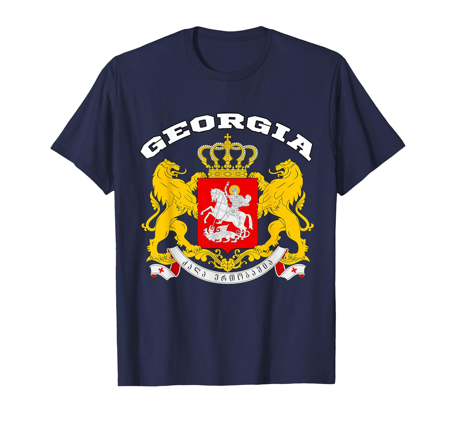 Georgia T-shirt Coat of arms Tee Flag Tbilisi Kutaisi T-Shirt