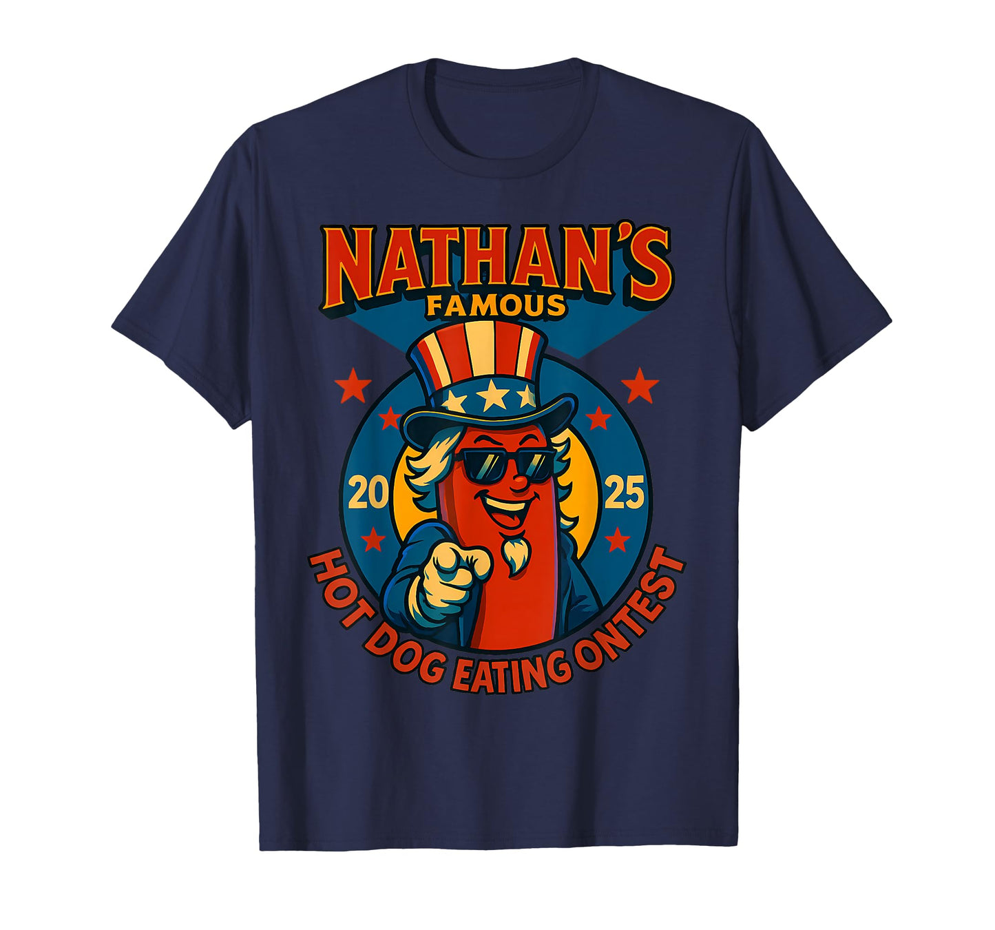 Funny Nathan’s Famous Hot Dog Eating Contest 2025 T-Shirt