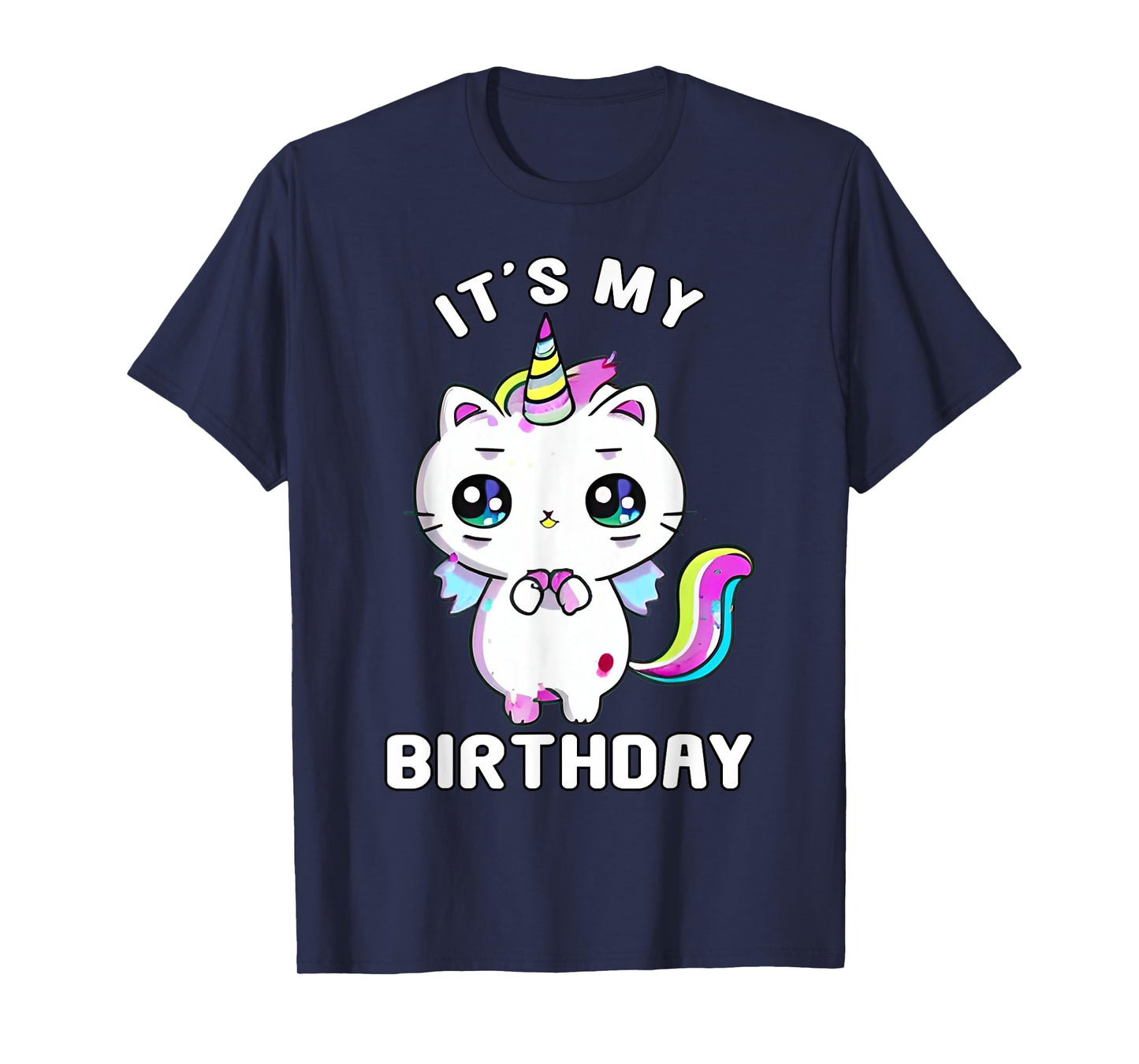 It's My Birthday Caticorn Meowgical Cat Kittycorn Unicorn T-Shirt for Men Women Kids
