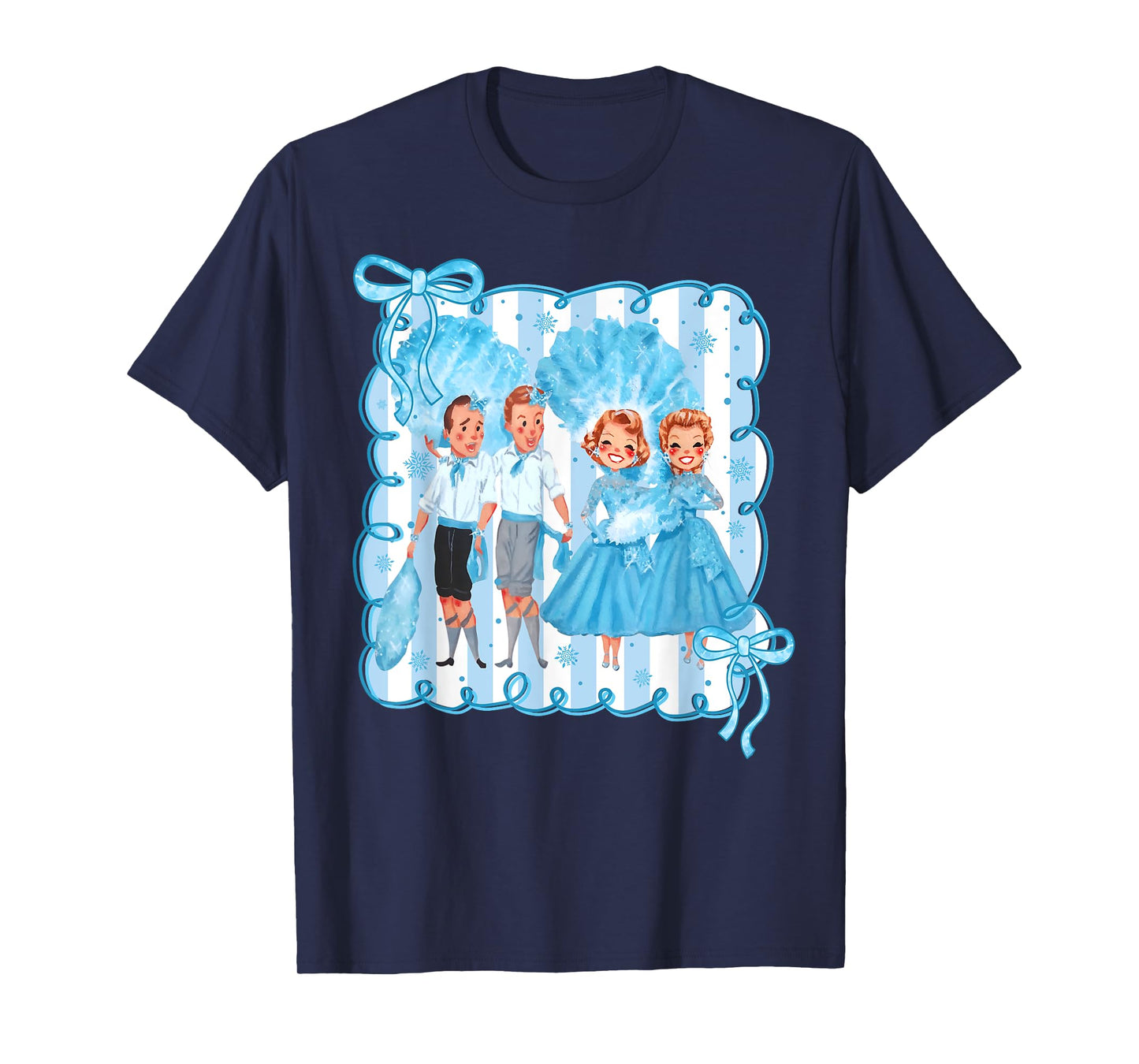 Sisters White Xmas Merry Christmas Xmas Snow Pajamas Holiday T-Shirt
