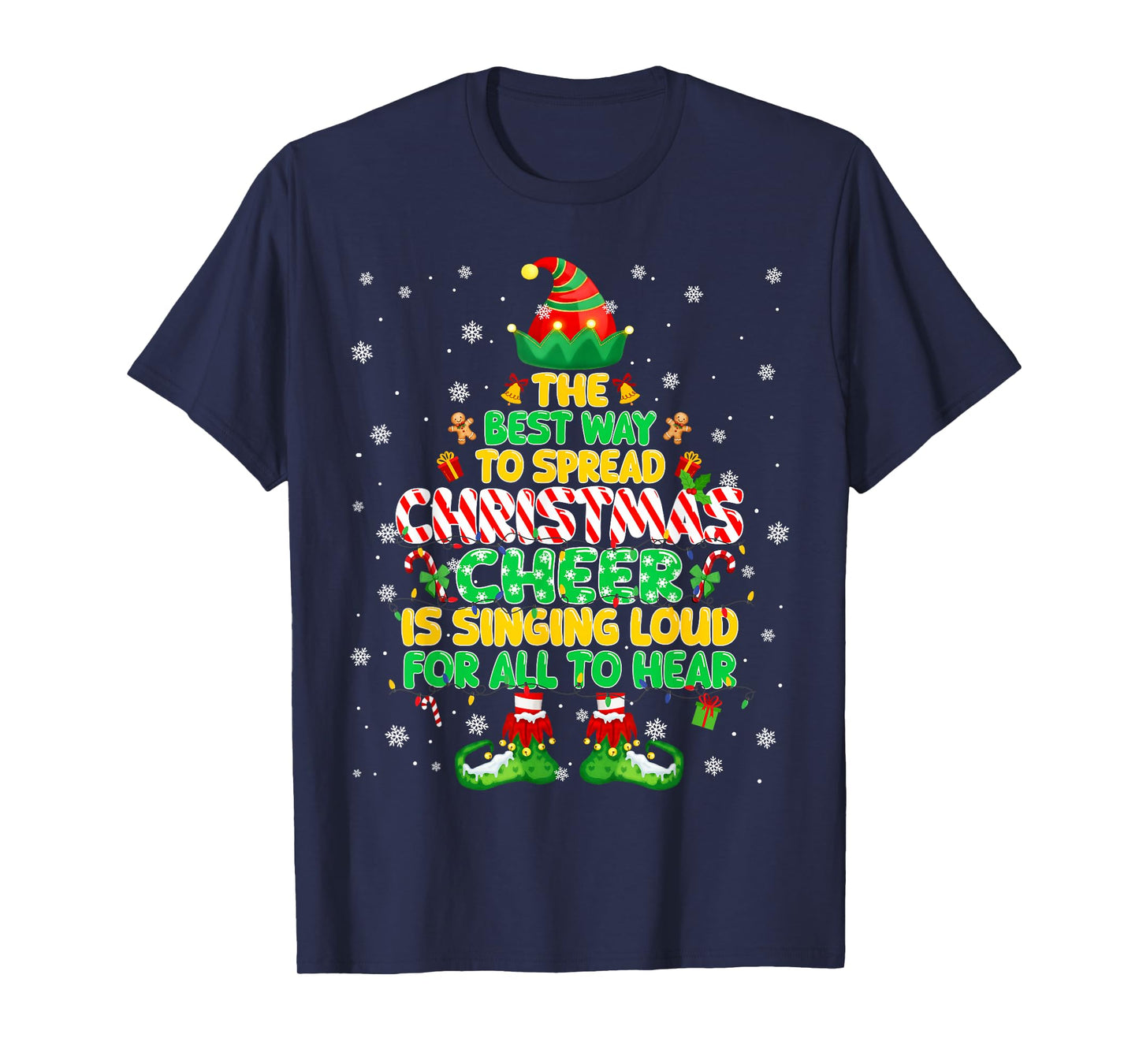 The Best Way to Spread Christmas Elf Xmas Boys Mens Kids T-Shirt