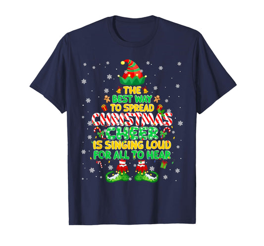 The Best Way to Spread Christmas Elf Xmas Boys Mens Kids T-Shirt