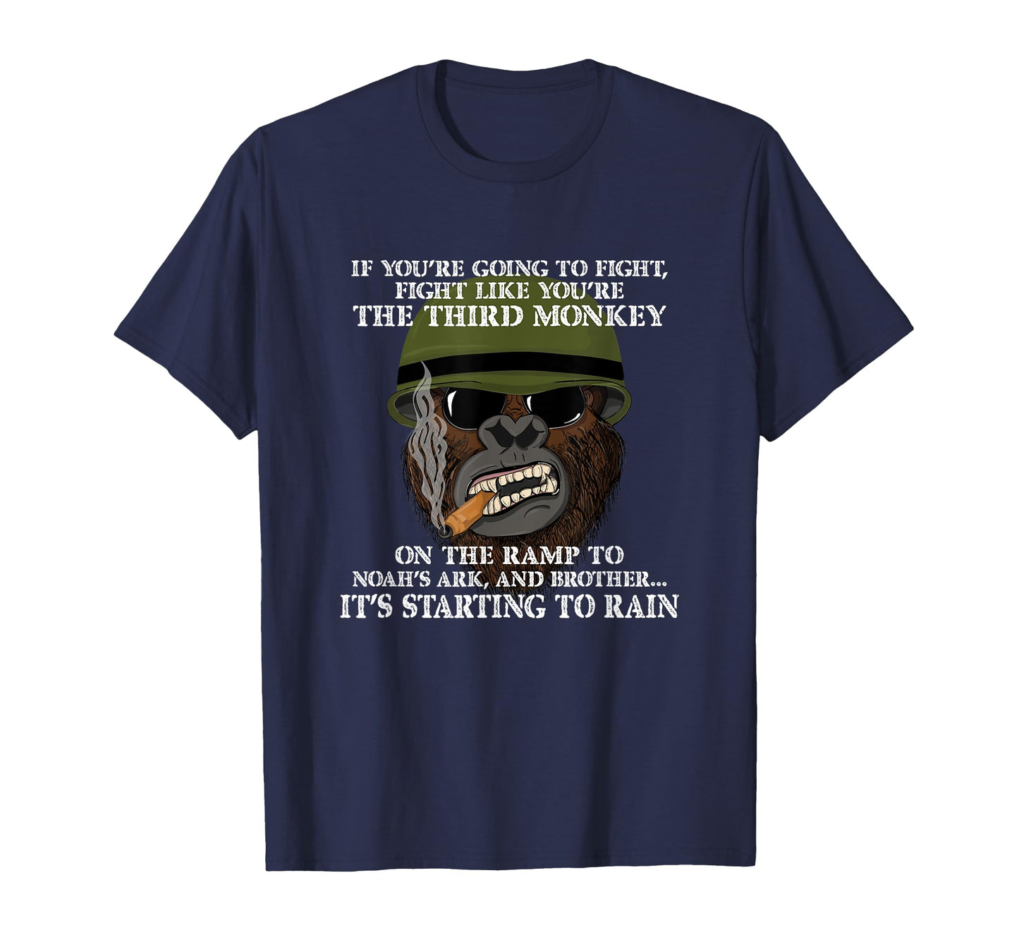 Fight Like the Third Monkey - Funny Boxing and MMA Meme T-Shirt