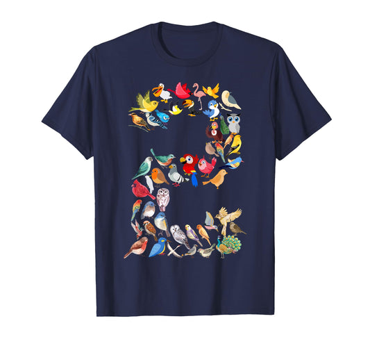 Toddler 2nd Birthday Birds Themed 2 Year Old Kids Bird Lover T-Shirt
