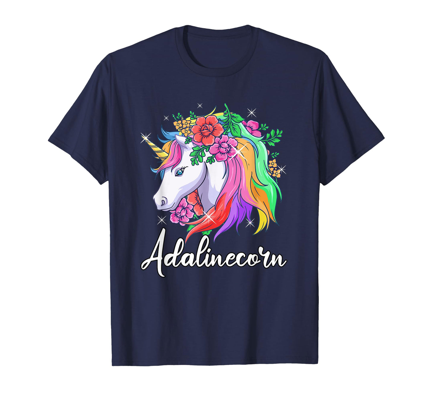 Cute Adalinecorn Personalized Name Unicorn Adaline T-Shirt