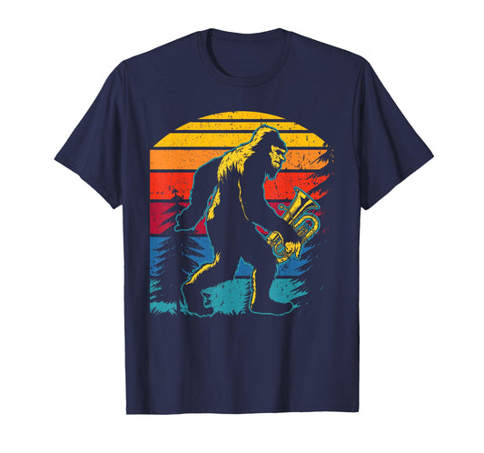 Bigfoot Lover Tuba Player Musical Instrument Musician T-Shirt