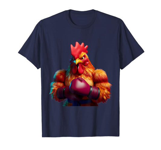 Boxing Chicken Boxer Kickboxer MMA Fighter Combat Sports Gym T-Shirt