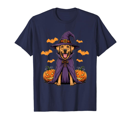 Labrador Retriever Dog Witch Halloween Pumpkin Costume T-Shirt